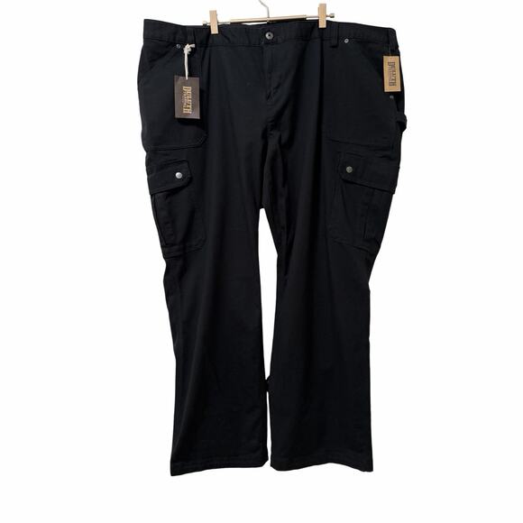 Duluth Trading Co Womens Flex Fire Hose Cargo Pants Size 26x31 Black Utility - Picture 1 of 7
